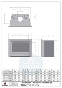 Universal 5 maatvoering