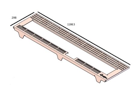 Branderrooster tbv dubbele brander zwart (sinds 10-5-2021) 339051 Barbas