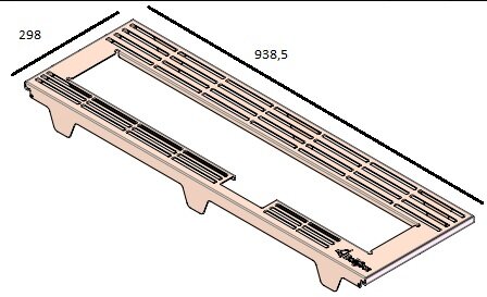 Branderrooster tbv dubbele brander zwart (sinds 10-5-2021) 339052 Barbas