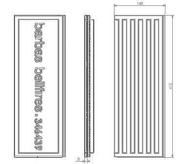 Lamel L=140mm H=413mm 346439 Barbas