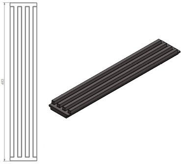 Lamel passtuk H=483mm 345306 Barbas