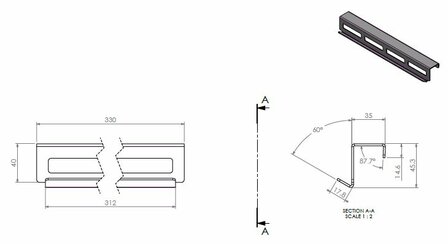 RVS kader Remplaat (O A) Compact 45 354613 Barbas