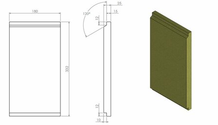 Vermiculiet rugwand Compact 45 353763 Barbas