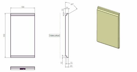 Betonkeramiek achterwand Compact 45 353734 Barbas