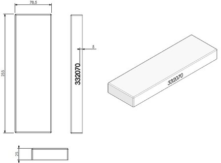 Betonkeramiek bodem links/rechts 332070 Barbas