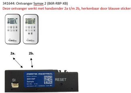 AB Symax 2- Ontvanger B6R-R8P-XB (vanaf 31-1-2017) 341644 Barbas