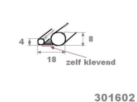 Kachelkoord 301602SK voor Skantherm houtkachel