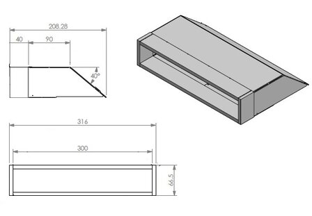 Convectie Insert Inbouw 320 zwart 348911 Barbas