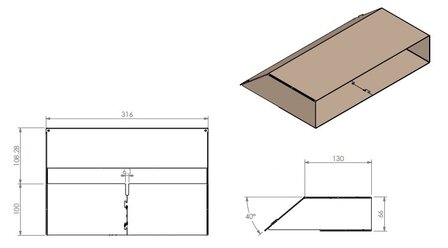 Convectie Insert kaderloos 320 zwart 348915 Barbas