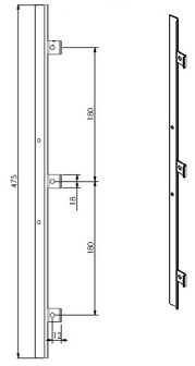 Glasstrip L/R 323843 Barbas