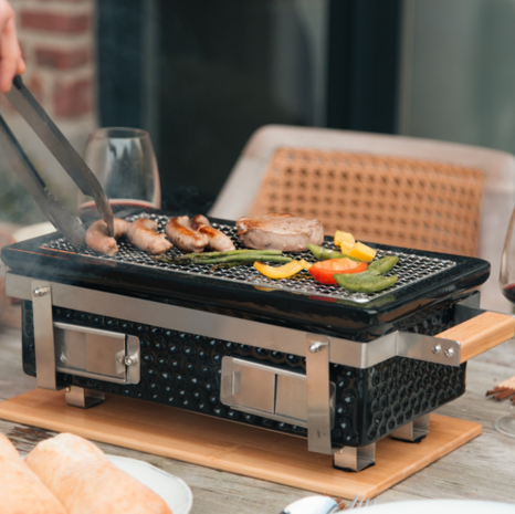 Outr Braza Table Grill Square zwart